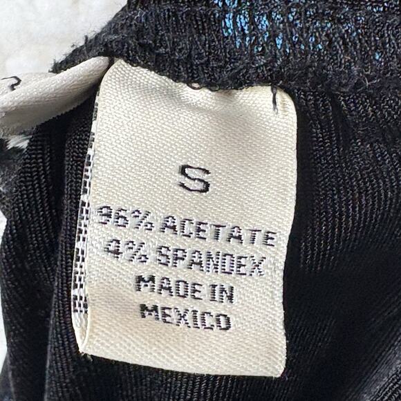 Vtg French Laundry Skirt Women Sz S Black Maxi Floral Boho Cottage Fairy 90s Y2K - Picture 6 of 8